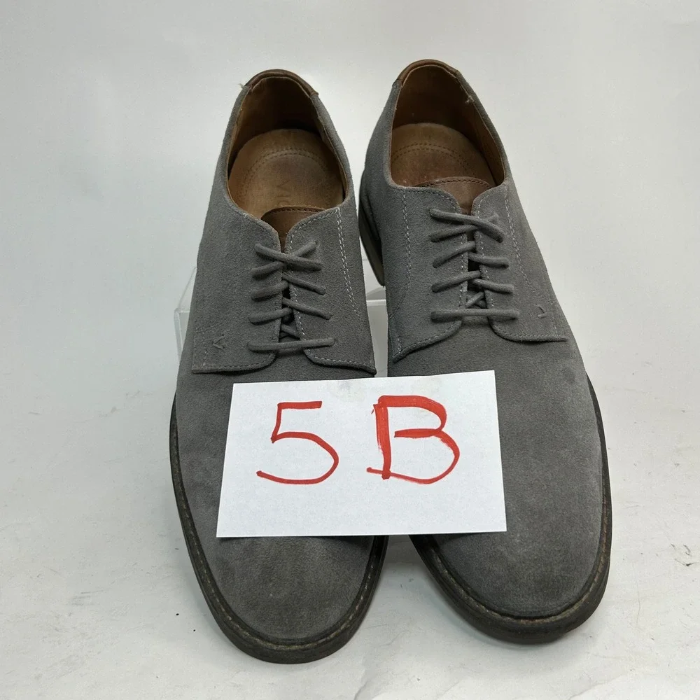 Vionic Graham Wingtip Oxford Gray Suede Comfort Dress Shoes Derby Size Mens 11.5